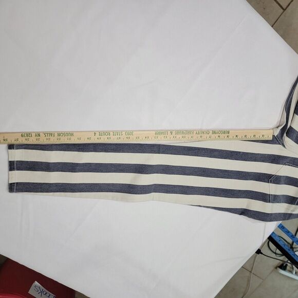 Vince Camuto Jeans Womens 2 Striped Navy White Five Pocket Skinny Retro Preppy - Picture 10 of 16